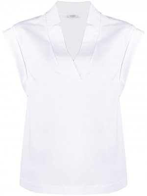 Приталенная блузка без рукавов Peserico. Цвет: белый