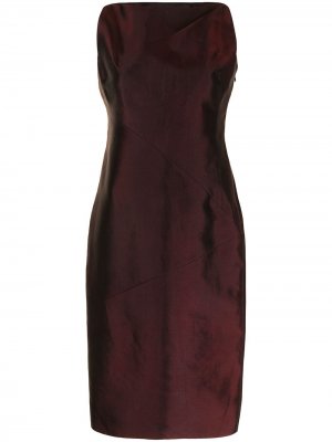 Приталенное платье мини без рукавов Gucci Pre-Owned. Цвет: красный