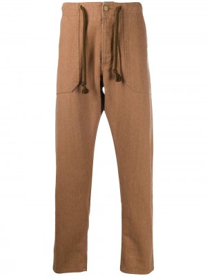 Укороченные брюки Nova Nanushka. Цвет: коричневый
