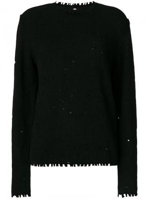 Состаренный пуловер Uma Wang. Цвет: чёрный
