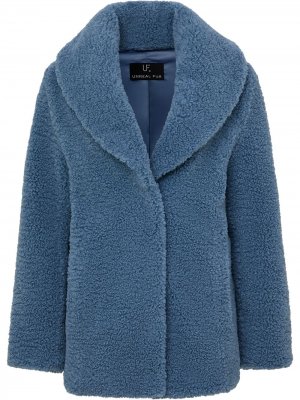 Шуба из шерпы Unreal Fur. Цвет: синий