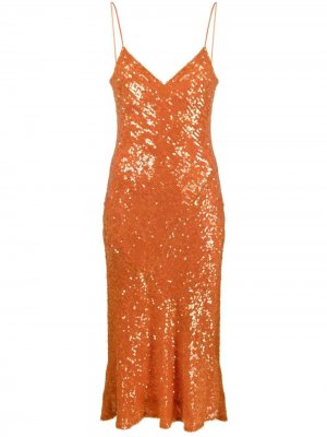 Коктейльное платье Delirium Galvan. Цвет: оранжевый