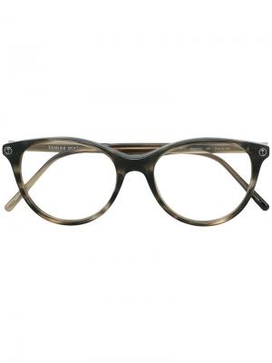 Круглые очки Tomas Maier Eyewear. Цвет: коричневый