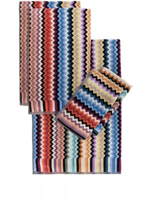 Комплект Adam из пяти полотенец Missoni Home. Цвет: синий