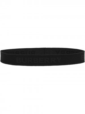 Жаккардовая повязка на голову с логотипом Burberry. Цвет: черный