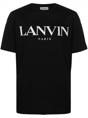 Футболка с логотипом LANVIN. Цвет: черный
