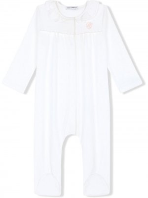 Пижама с вышивкой DG Dolce & Gabbana Kids. Цвет: белый