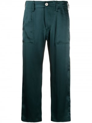 Укороченные брюки прямого кроя Jejia. Цвет: зеленый