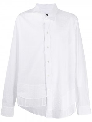 Рубашка с асимметричным подолом Ann Demeulemeester. Цвет: белый