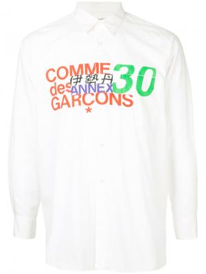 Рубашка с принтом Annex 30 Comme Des Garçons Pre-Owned. Цвет: белый
