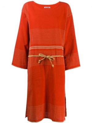 Платье-туника 1970-х годов с декоративной строчкой Issey Miyake Pre-Owned. Цвет: красный