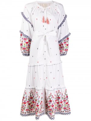 Платье Kenko с вышивкой Chufy. Цвет: белый