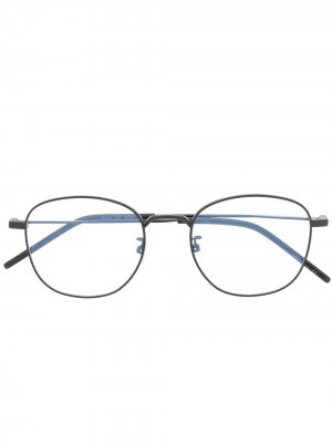 Солнцезащитные очки в круглой оправе Saint Laurent Eyewear. Цвет: черный