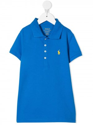 Рубашка поло с вышивкой Polo Pony Ralph Lauren Kids. Цвет: синий