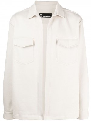 Куртка-рубашка NotRainProof с графичным принтом Styland. Цвет: серый