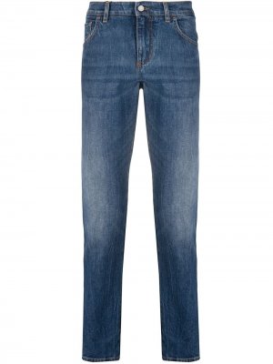 Узкие джинсы с лампасами Dolce & Gabbana. Цвет: синий