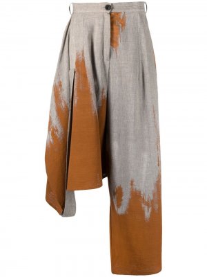 Драпированные брюки Barbara Bologna. Цвет: нейтральные цвета