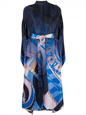 Платье с абстрактным принтом Emilio Pucci. Цвет: разноцветный
