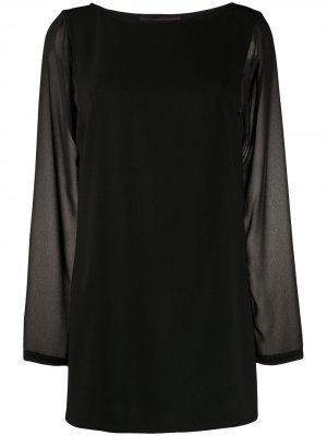 Полупрозрачная блузка Talbot Runhof. Цвет: черный