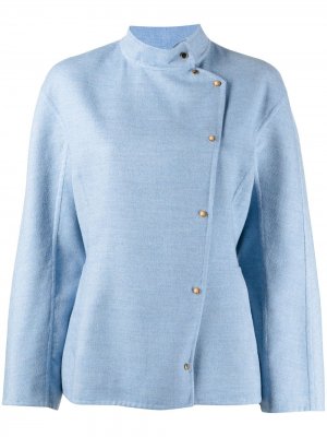 Кашемировый пиджак на пуговицах Agnona. Цвет: синий