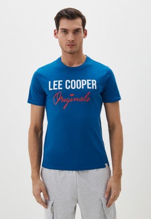 Футболка Lee Cooper. Цвет: синий