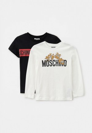 Лонгслив и футболка Moschino Kid. Цвет: разноцветный