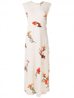 Легкое длинное платье Hibiscus Osklen. Цвет: нейтральные цвета