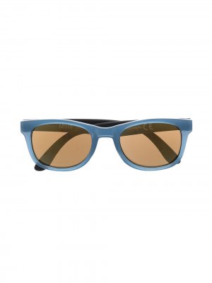 Солнцезащитные очки в прямоугольной оправе Molo. Цвет: синий