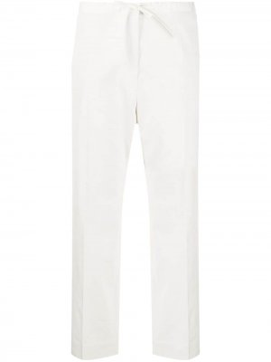 Укороченные брюки с кулиской Jil Sander. Цвет: белый