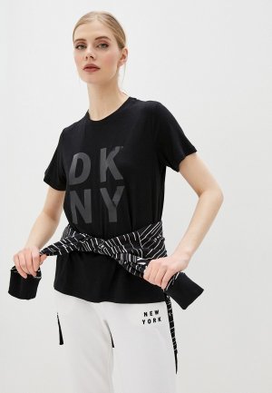 Футболка DKNY. Цвет: черный