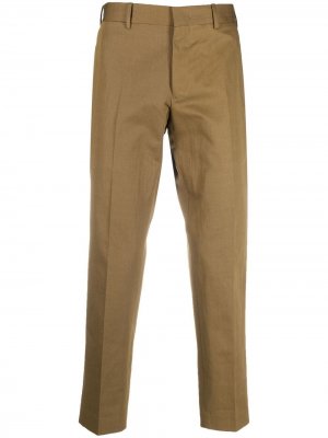 Укороченные прямые брюки Pt01. Цвет: коричневый