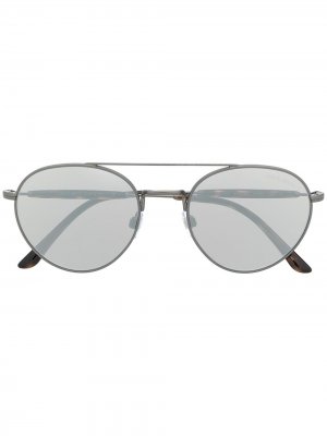 Солнцезащитные очки в круглой оправе Giorgio Armani. Цвет: золотистый